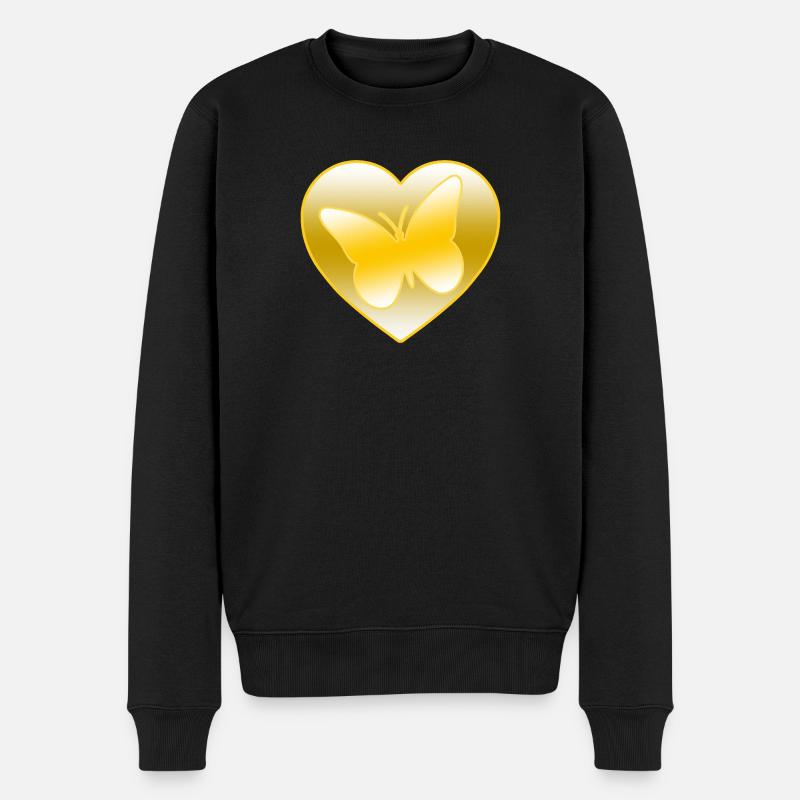 Schmetterlinge - Männer Premium Bio Pullover - Schwarz