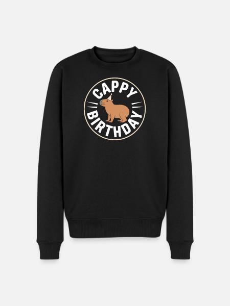 Capybara Birthday Cappy Birthday Funny Capy - Men's Premium Organic Jumper - black