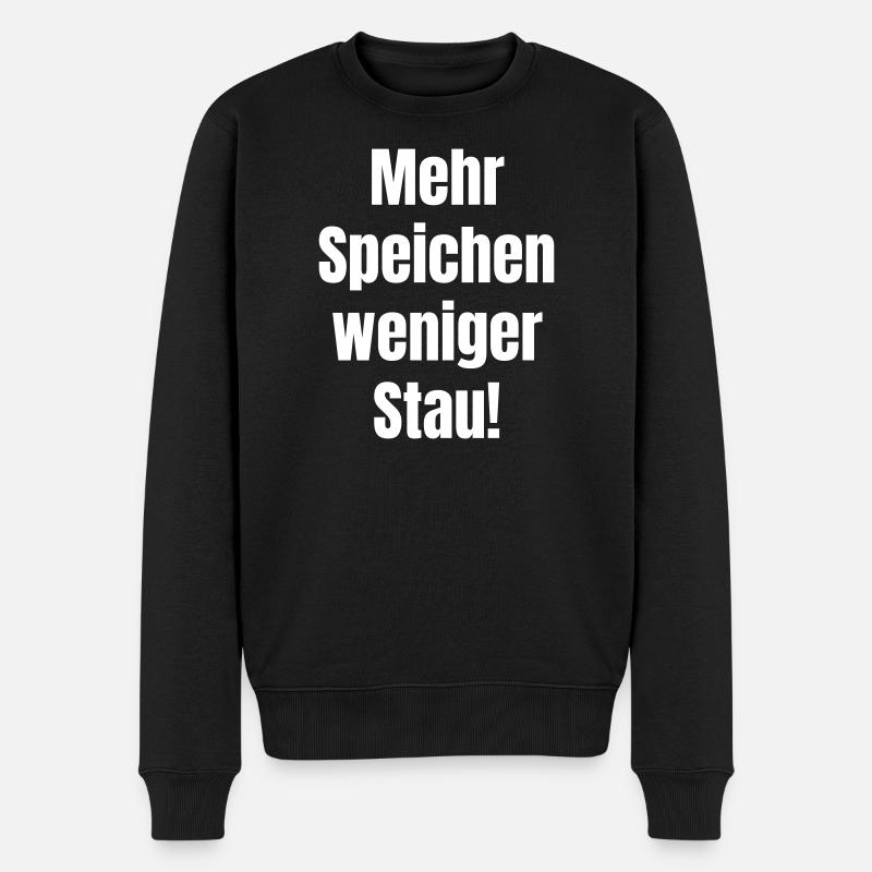 Mehr Speichen weniger Staub - Männer Premium Bio Pullover - Schwarz