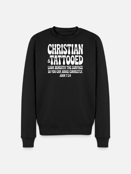Christian Ink Look Beneath the Surface - Men's Premium Organic Jumper - black