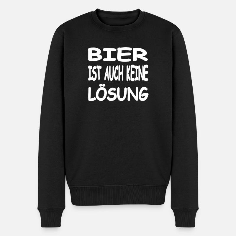 Bier - Männer Premium Bio Pullover - Schwarz
