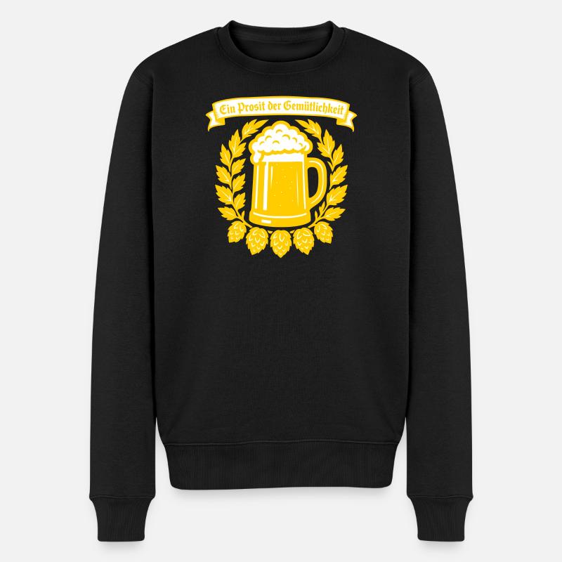 Ein Prosit der Gemütlichkeit - Männer Premium Bio Pullover - Schwarz
