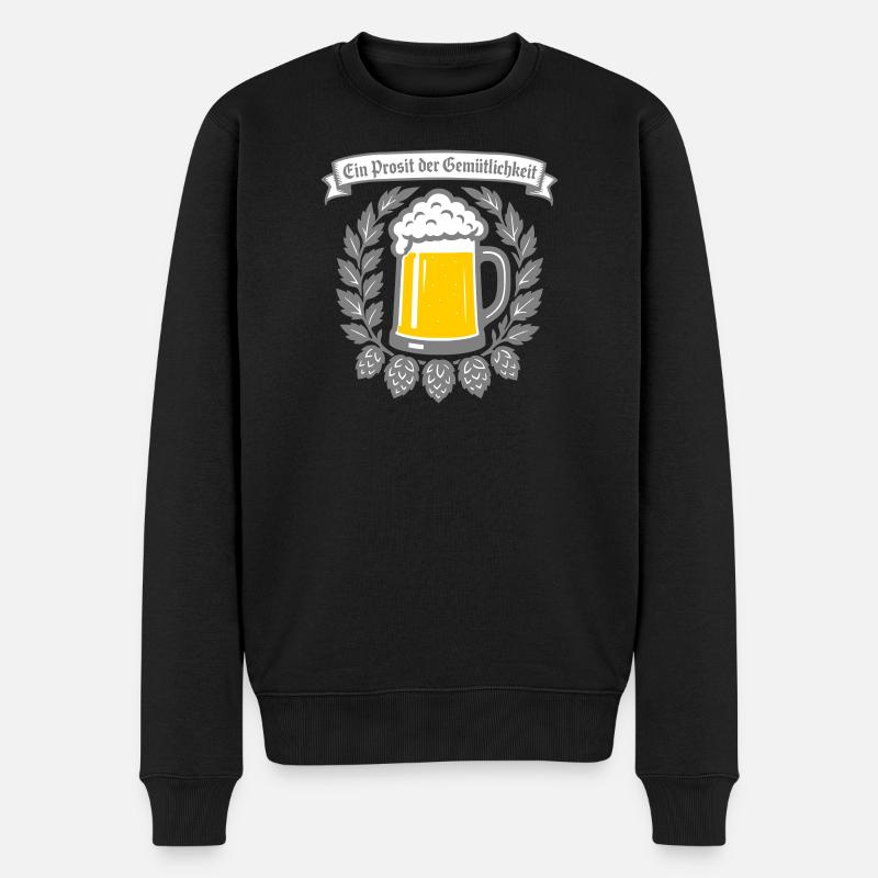 Ein Prosit der Gemütlichkeit - Männer Premium Bio Pullover - Schwarz