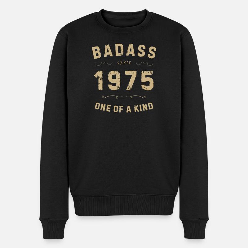 Badass 1975 : Style rétro unique - Pull Premium bio Homme - noir
