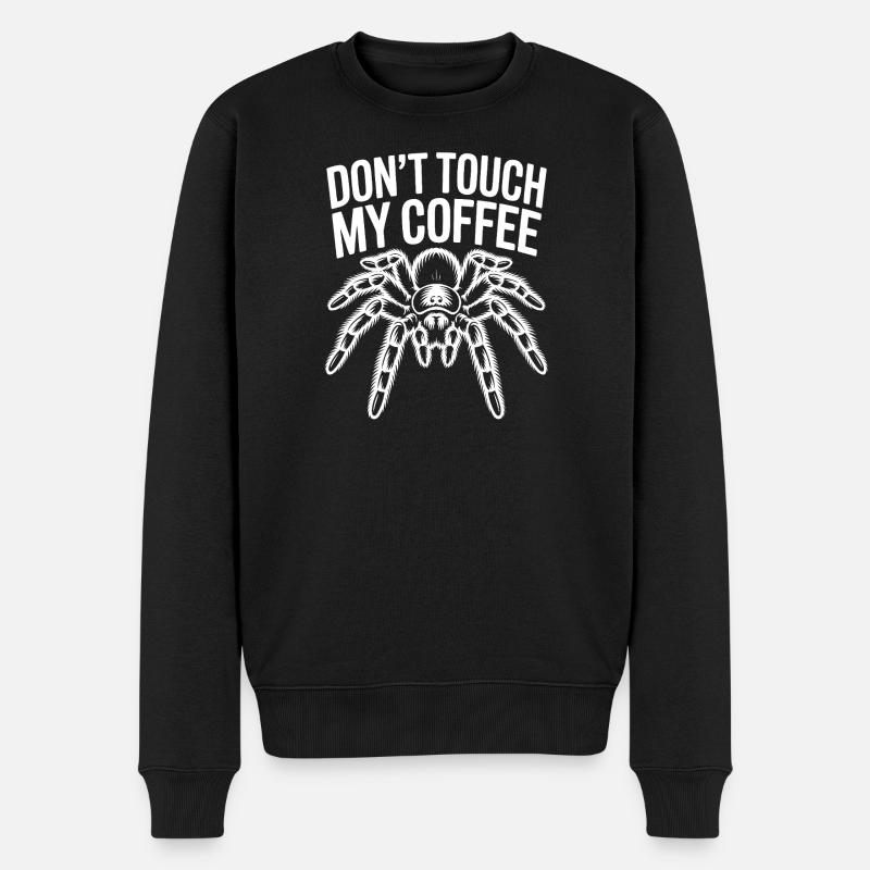 Éloigne-toi de l’araignée du café - Pull Premium bio Homme - noir