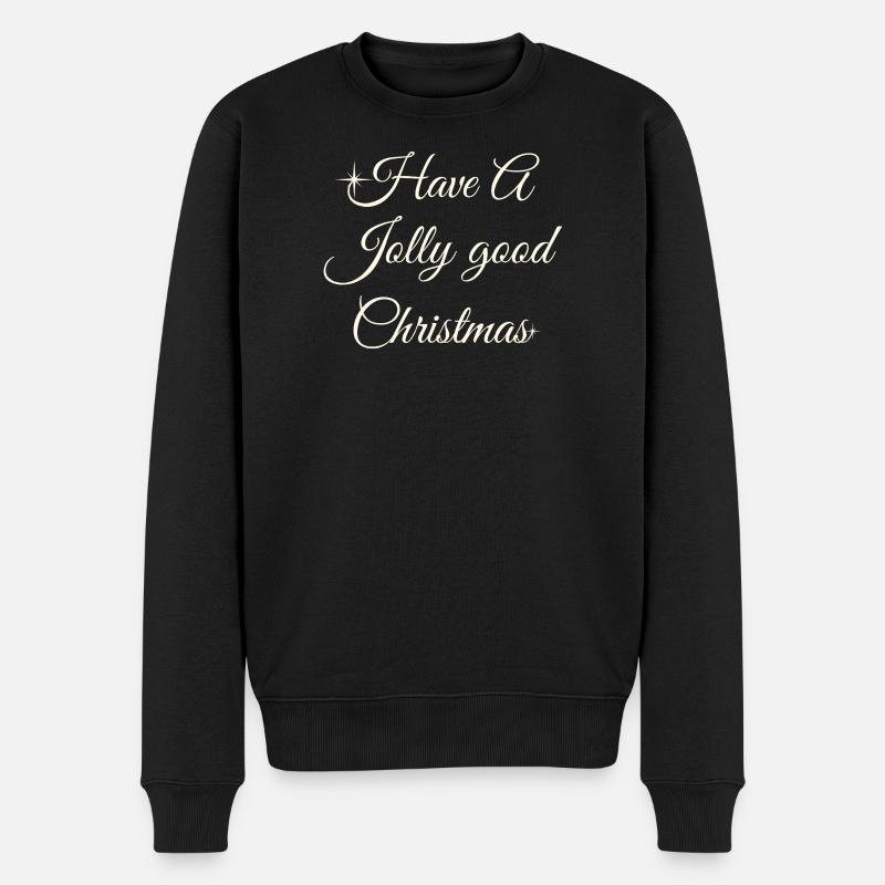 Have A Jolly Christmas Script - Men's Premium Organic Jumper - black