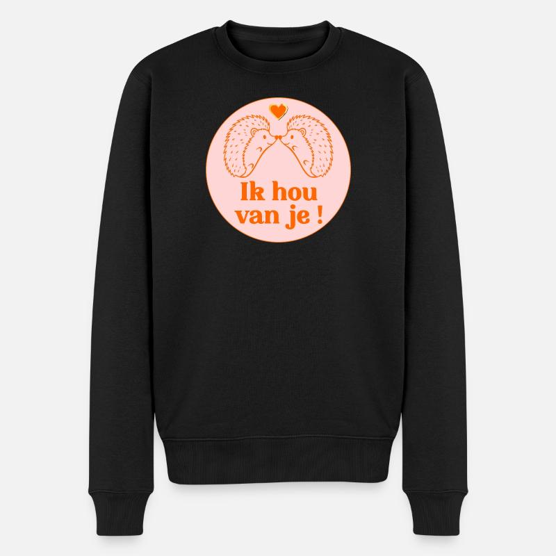 Je t’aime - Hérissons - Pull Premium bio Homme - noir