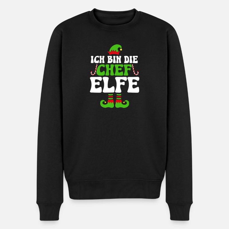 Je suis le chef elfe - Pull Premium bio Homme - noir