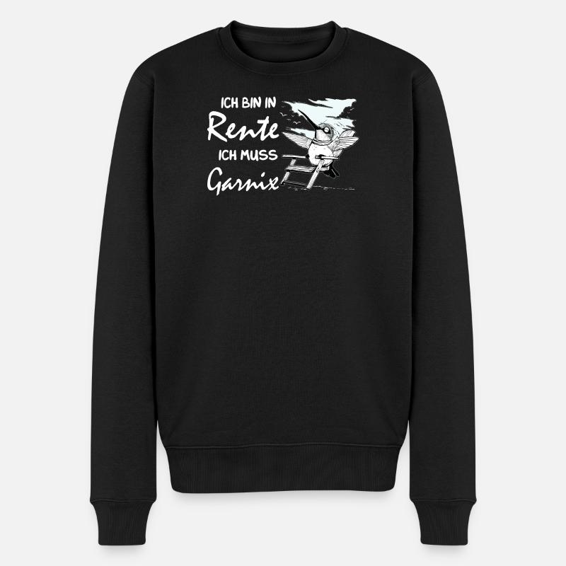 Lustiges deutsches Ruhestandsdesign - Männer Premium Bio Pullover - Schwarz
