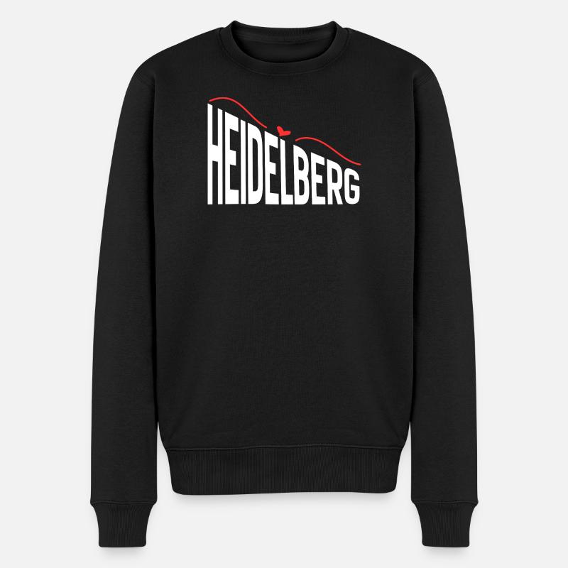 Heidelberg - Männer Premium Bio Pullover - Schwarz