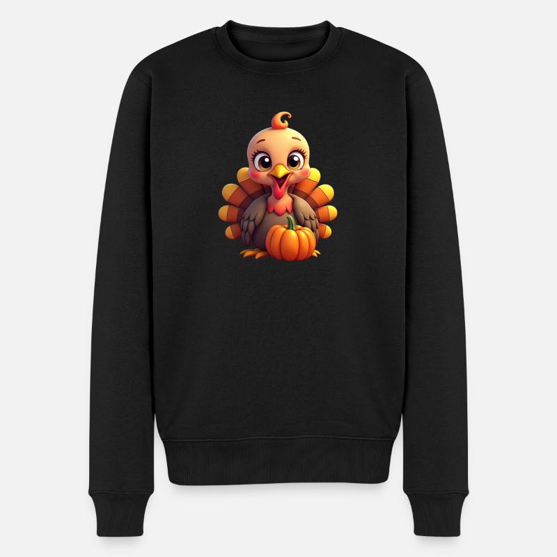 Bébé dinde de Thanksgiving - Pull Premium bio Homme - noir