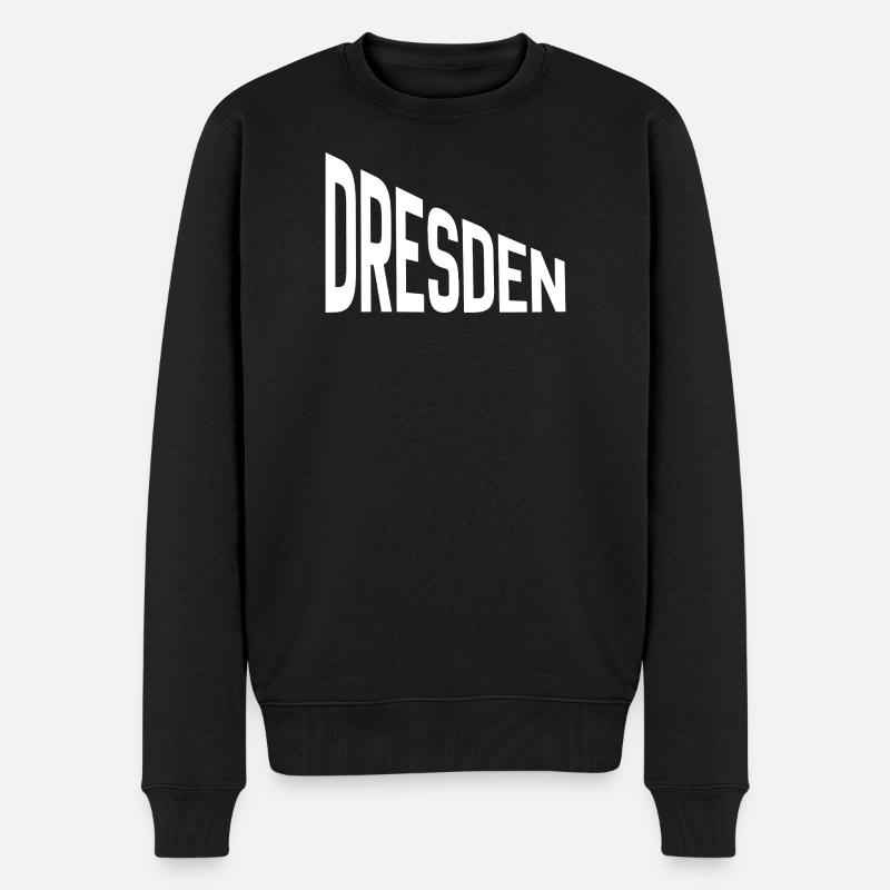 Dresden - Männer Premium Bio Pullover - Schwarz