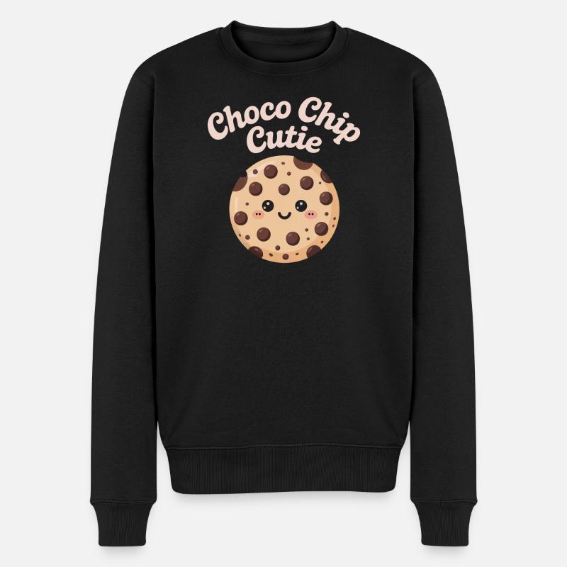 Choco Chip Cutie - Männer Premium Bio Pullover - Schwarz