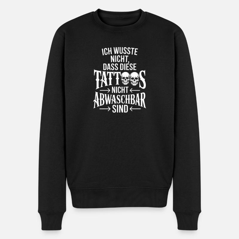 Nicht abwaschbare Tattoos Zitat - Pull Premium bio Homme - noir