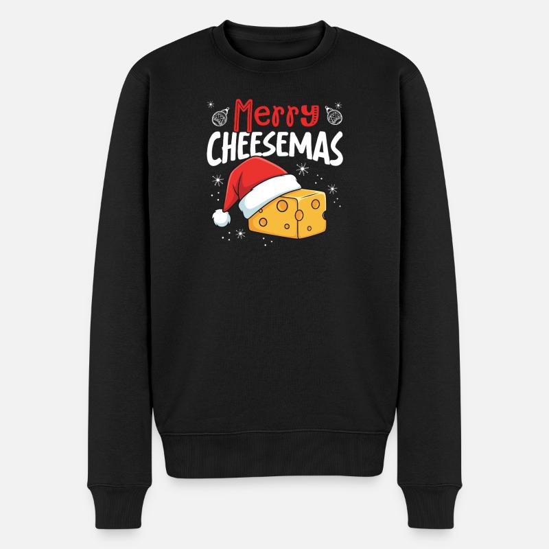 Joyeux Käsemas Noël drôle Pour - Pull Premium bio Homme - noir