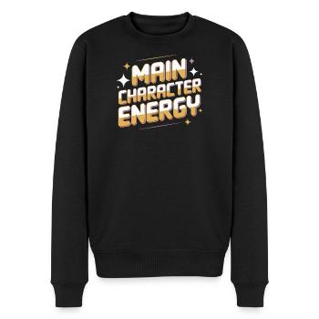 T-shirt graphique Énergie du personnage principal - Pull Premium bio Homme - noir - Devant - Nico (187cm)