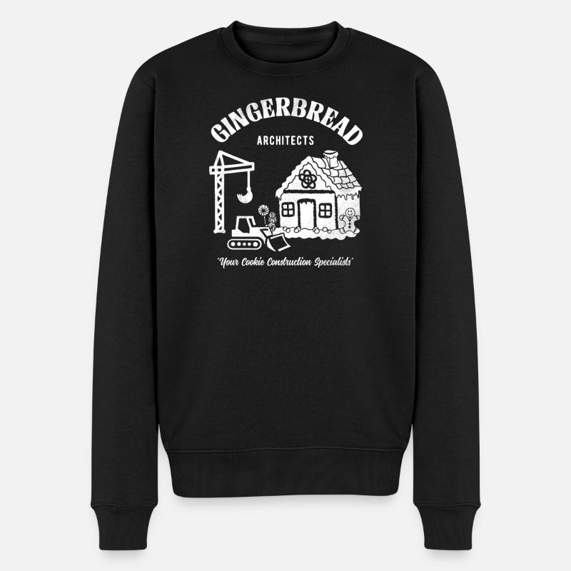  Gingerbread architects your cookie construction - Männer Premium Bio Pullover - Schwarz