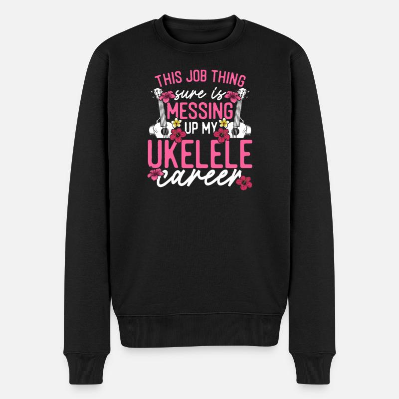 Ukulélé hawaïen uke ce métier - Pull Premium bio Homme - noir