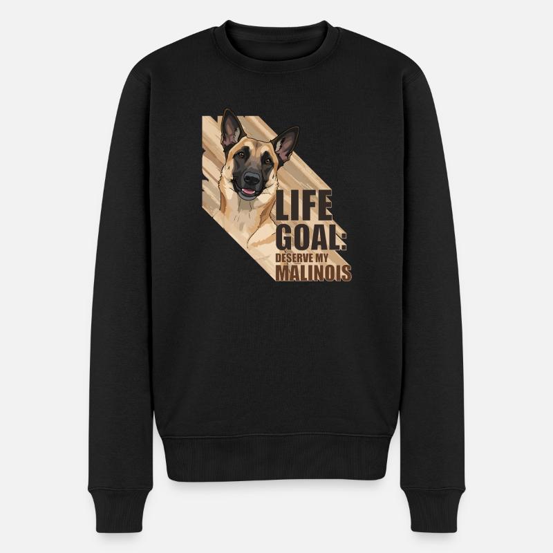 Conception belge Malinois Dog Lover - Pull Premium bio Homme - noir