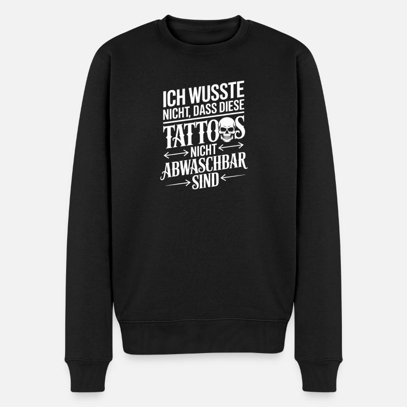 Tatouages non lavables : Déclaration - Pull Premium bio Homme - noir