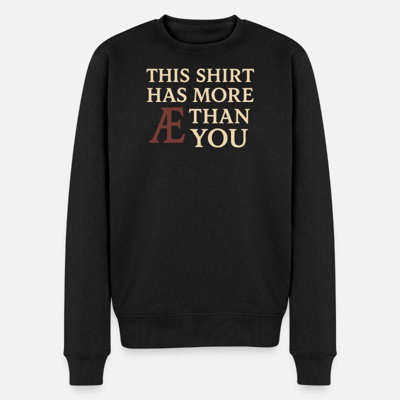 Altes Englisches Runenalphabet - Männer Premium Bio Pullover - Schwarz