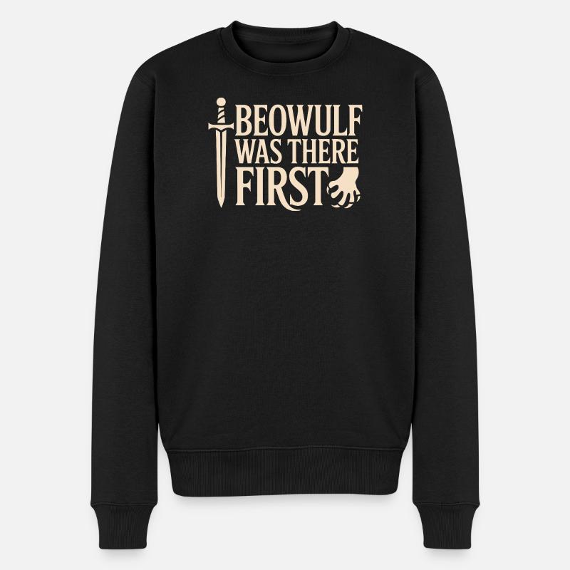 Altes Englisches Runenalphabet - Männer Premium Bio Pullover - Schwarz
