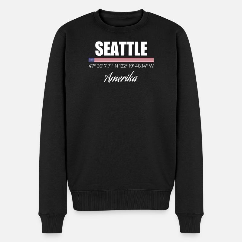 Seattle - Pull Premium bio Homme - noir