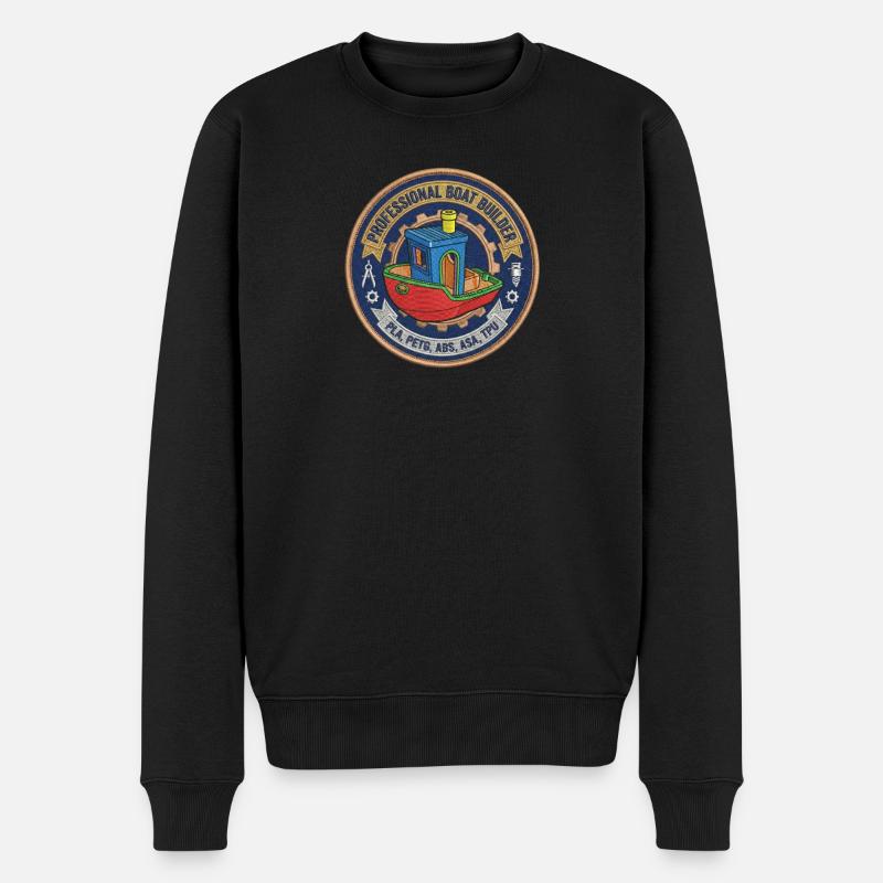 Constructeur professionnel de bateaux Benchy Patch - Pull Premium bio Homme - noir