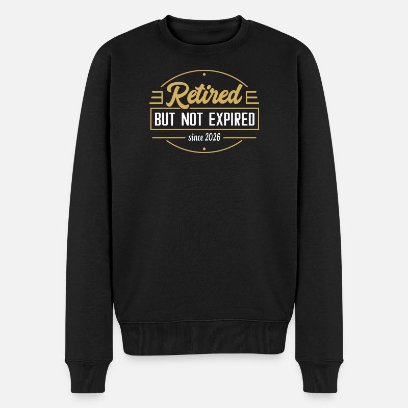 Rentner aber nicht abgelaufen seit 2026 - Männer Premium Bio Pullover - Schwarz