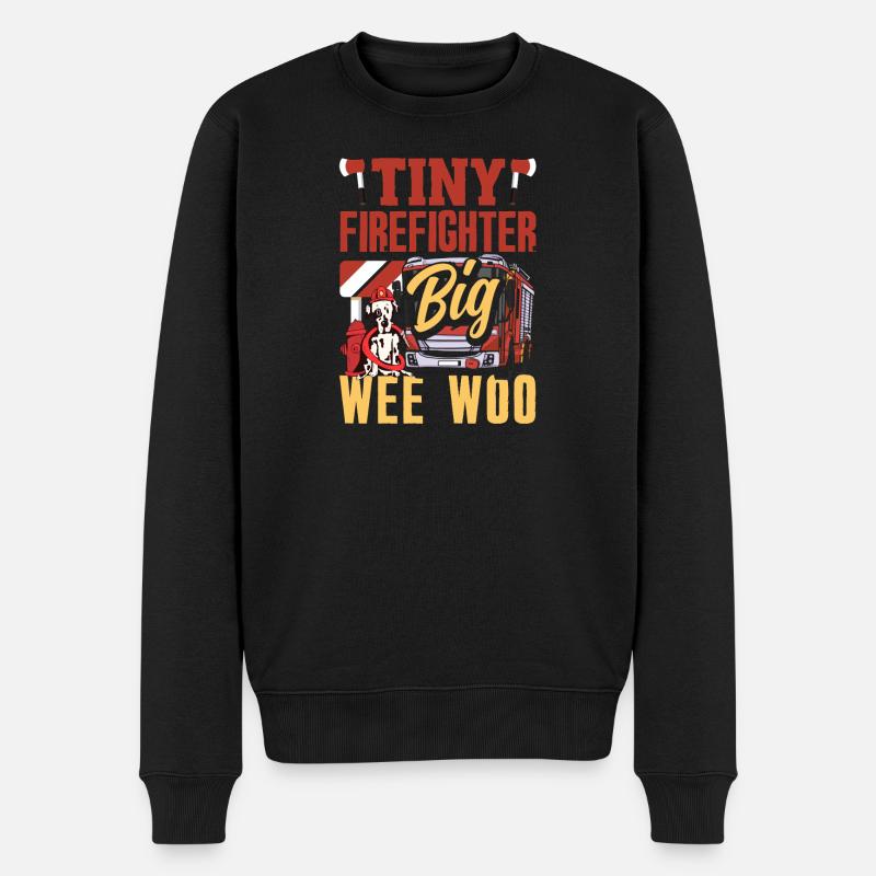 Escouade Wee Woo Pompier, Petit Pompier - Pull Premium bio Homme - noir