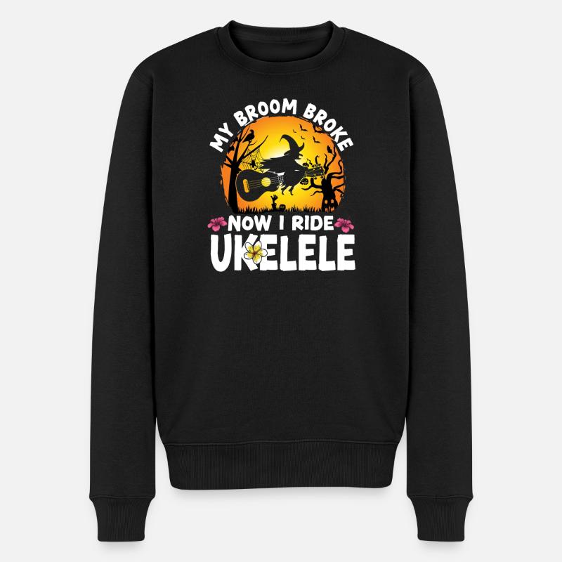 Ukulélé hawaïen Ukulélé Halloween Mon - Pull Premium bio Homme - noir