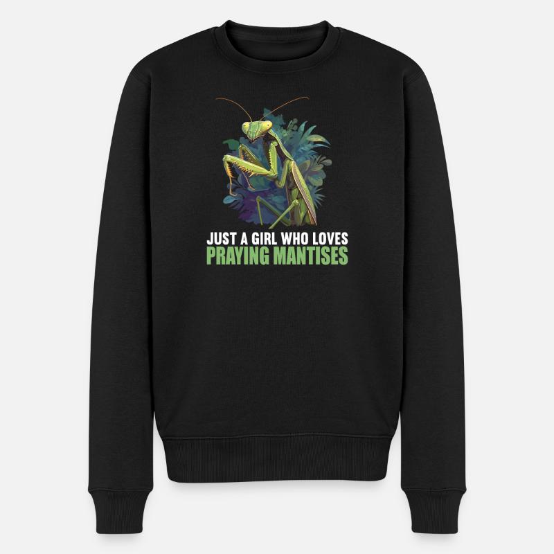 Gottesanbeterinnen Gottesanbeterin - Männer Premium Bio Pullover - Schwarz