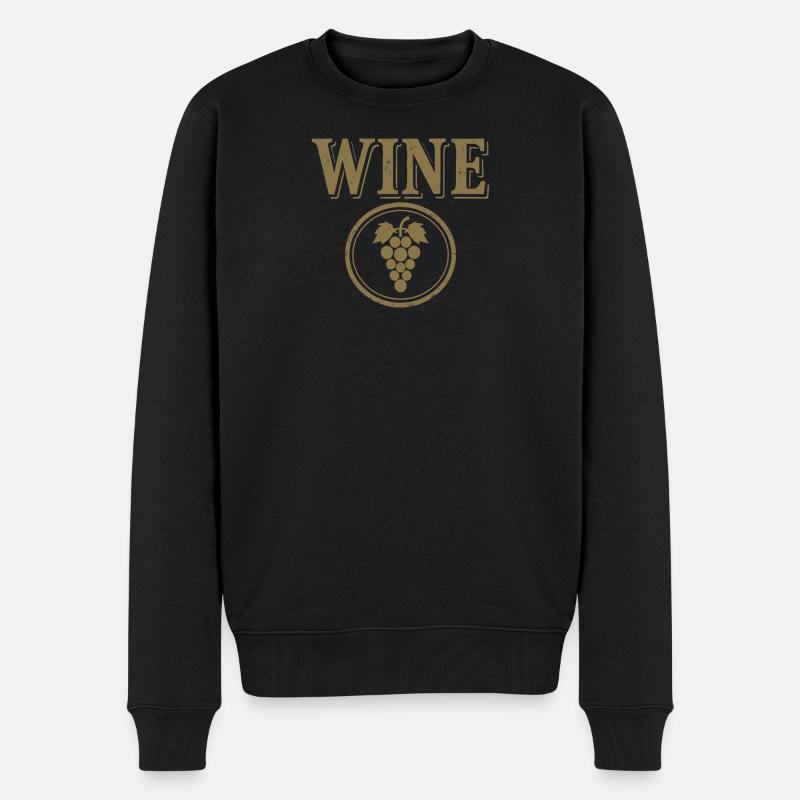 Emblème du raisin WINE - Pull Premium bio Homme - noir