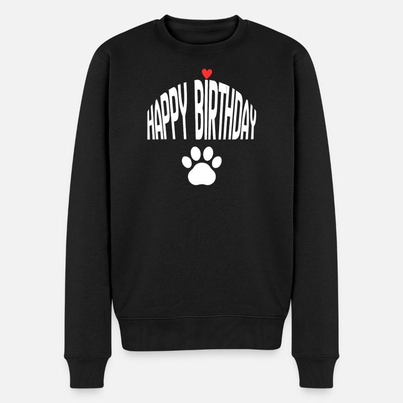 Joyeux anniversaire chien - Pull Premium bio Homme - noir
