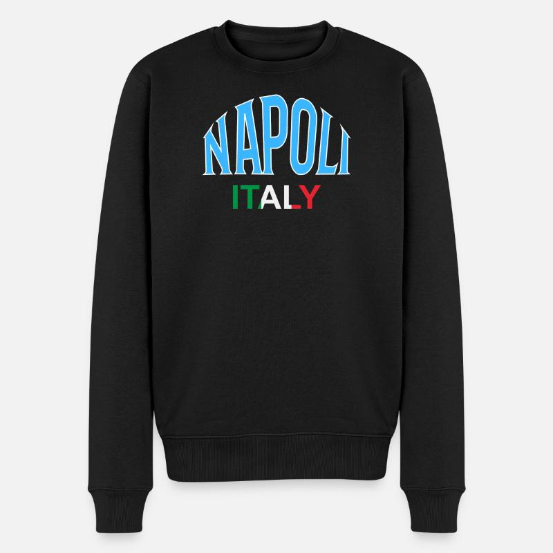Napoli - Männer Premium Bio Pullover - Schwarz