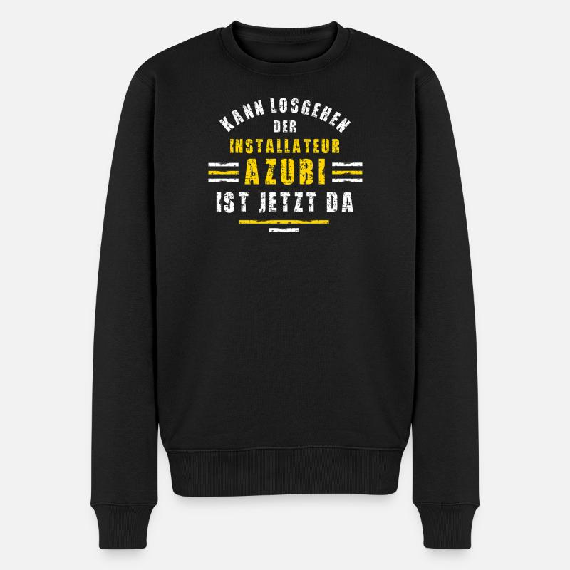 Installer Trainee Training Apprenticeship Trainee - Men's Premium Organic Jumper - black