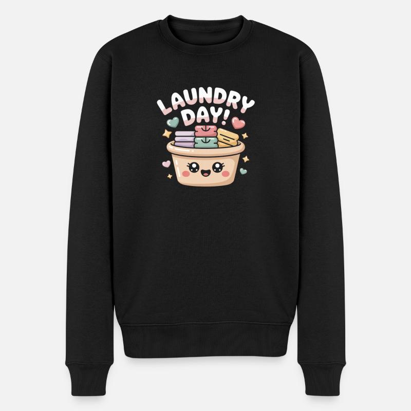 Ménage Kawaii - Panier à linge - Pull Premium bio Homme - noir