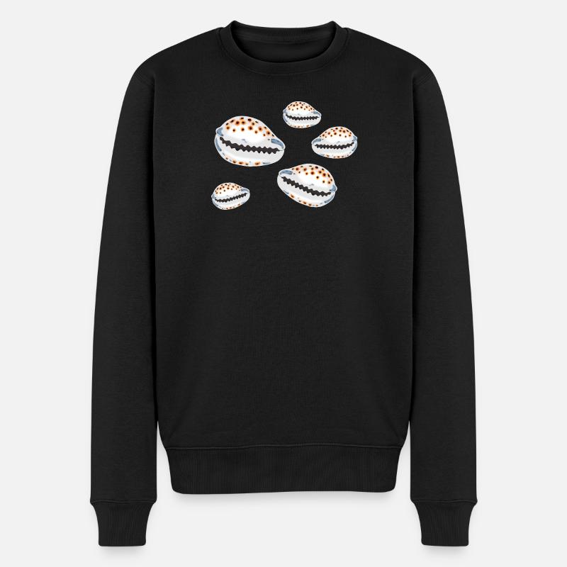 Muscheln - Männer Premium Bio Pullover - Schwarz