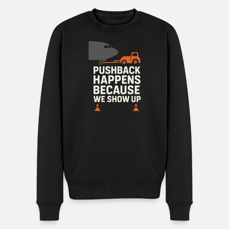 Nachtschichtrampe Des Bodenpersonals Am - Männer Premium Bio Pullover - Schwarz