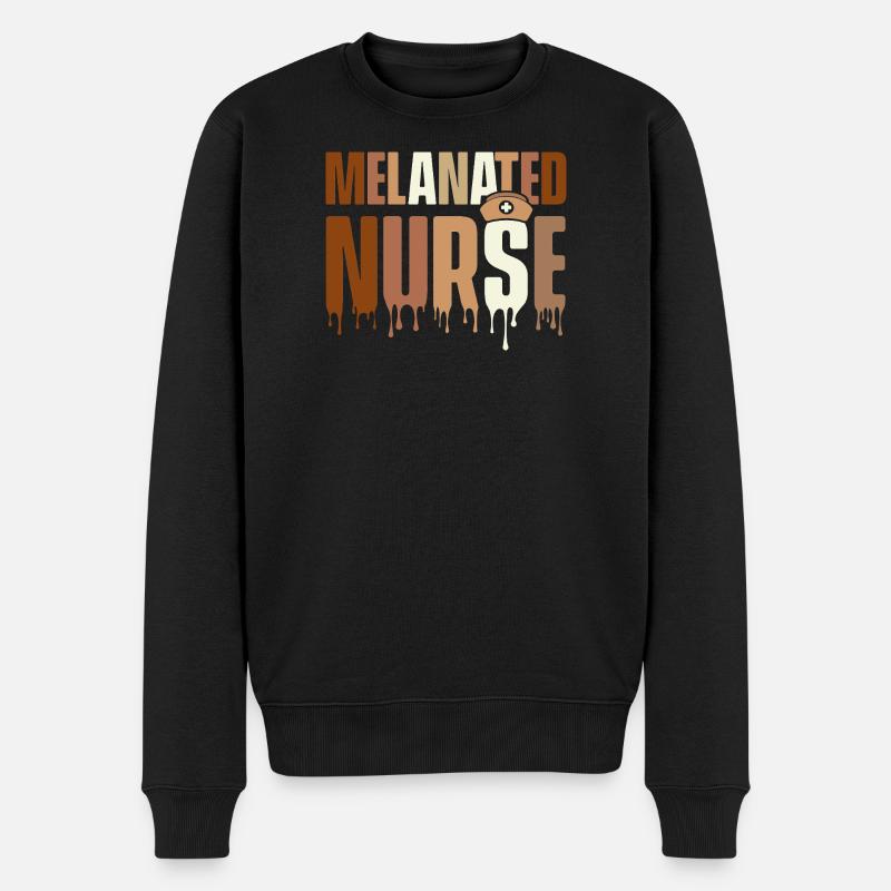 Infirmière mélanée – HBCU Melanin Pride - Pull Premium bio Homme - noir