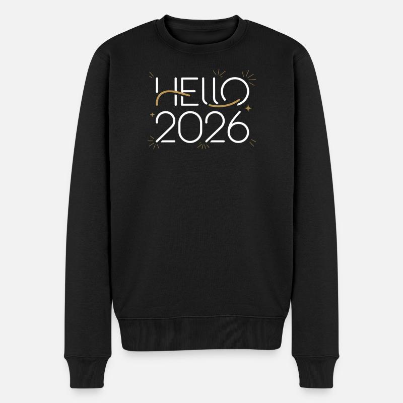 Hallo Neon-Feier 2026 - Männer Premium Bio Pullover - Schwarz