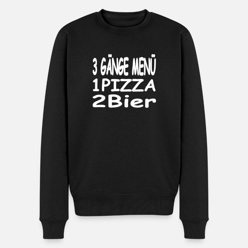 Bier - Männer Premium Bio Pullover - Schwarz