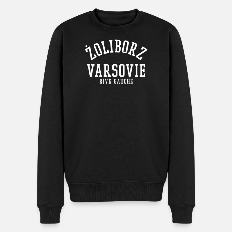 Zoliborz Varsovie - Pull Premium bio Homme - noir