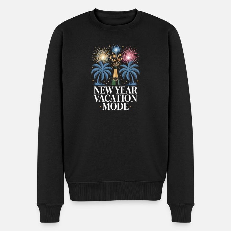 Neujahrsurlaubsmodus - Männer Premium Bio Pullover - Schwarz