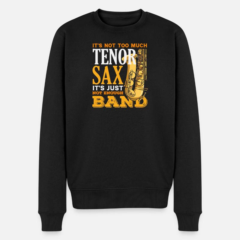 Tenorsaxophon Jazz-saxophonist - Männer Premium Bio Pullover - Schwarz