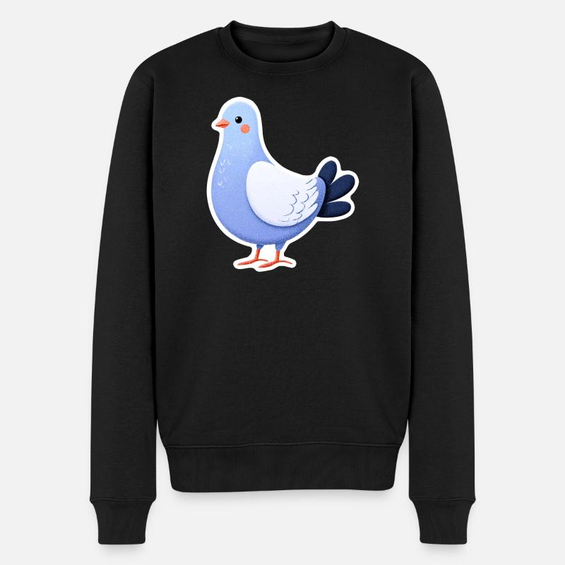 Illustration d’autocollants de colombe bleue - Pull Premium bio Homme - noir