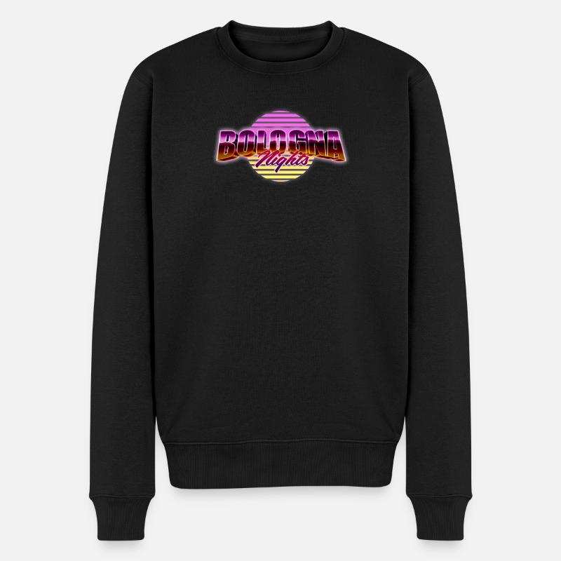 Bologna-Nächte - Männer Premium Bio Pullover - Schwarz