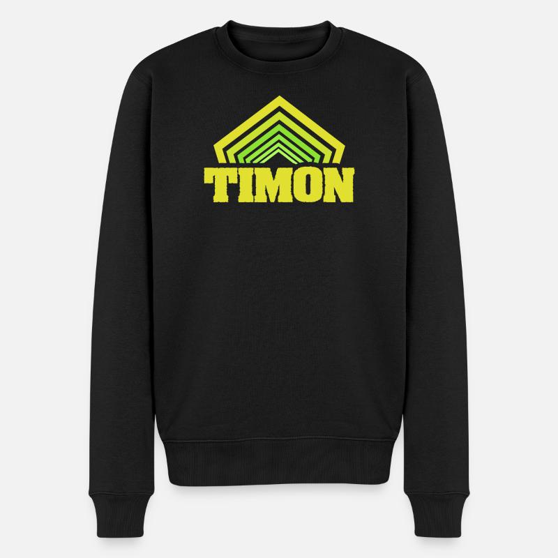 Timon - Männer Premium Bio Pullover - Schwarz