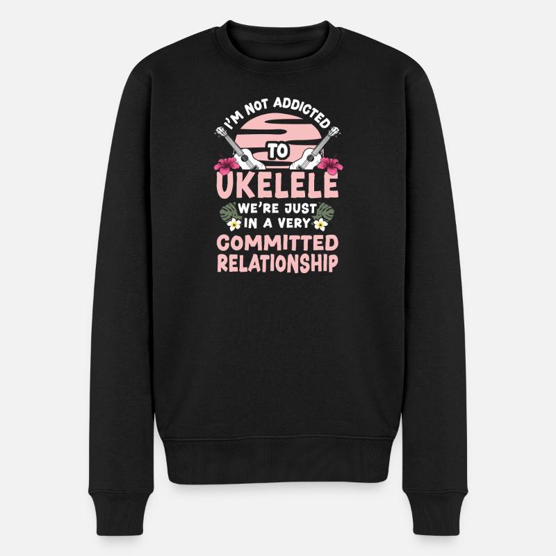 Hawaiian Ukulele Uke I'm Not - Männer Premium Bio Pullover - Schwarz