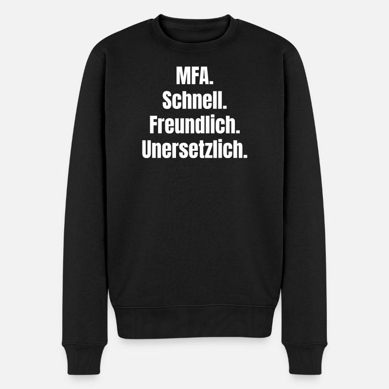 MFA: Fast, friendly, irreplaceable - Men's Premium Organic Jumper - black